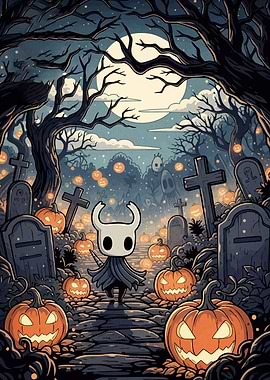 Hollow Knight Halloween Graveyard