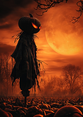 Halloween Pumpkin Scarecrow