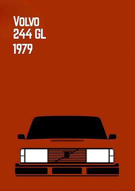 Volvo 244 GL 1979 Minimalist Poster