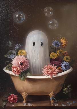 Ghost in a Floral Bathtub