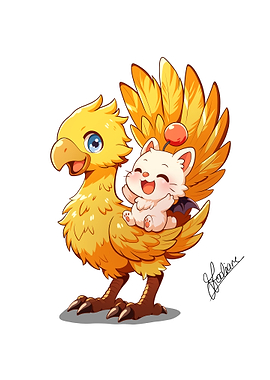 Chocobo and Moogle from Final Fantasy