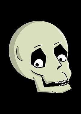 Cartoon Skull with Large Eyes