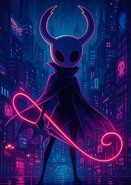 Hollow Knight Neon Cityscape