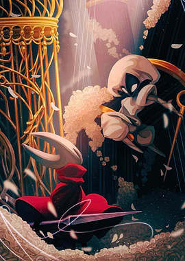 Hornet vs The Knight Illustration