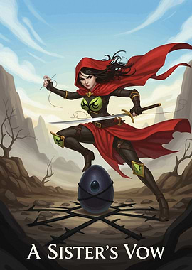A Sister's Vow Fantasy Illustration