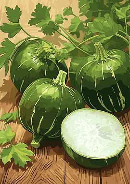 Green Squash Still Life