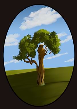 Lonely Tree on a Hill