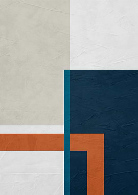 Geometric Abstract Art with Textured Background