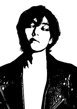 Black and White Portrait with Leather Jacket