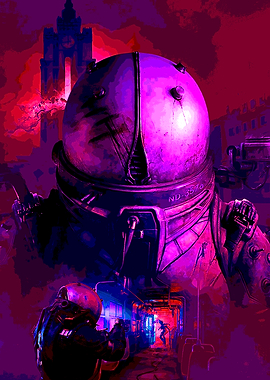 Futuristic Sci-Fi Battle Scene