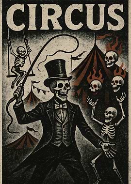 Creepy Circus Skeletons