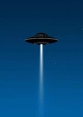 UFO Abduction Minimalist Art