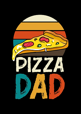 Pizza Dad Retro Graphic