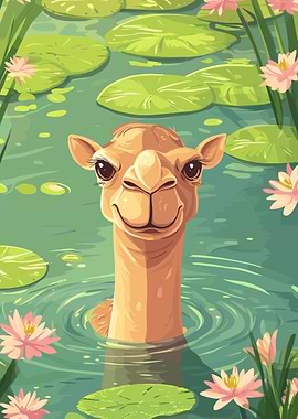 Camel in a Lily Pond