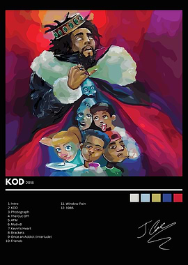 J. Cole KOD album cover art