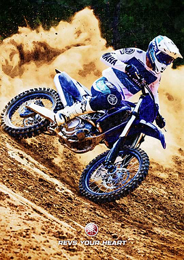 Yamaha Motocross Bike in Action