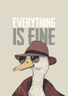 Duck with Hat and Sunglasses