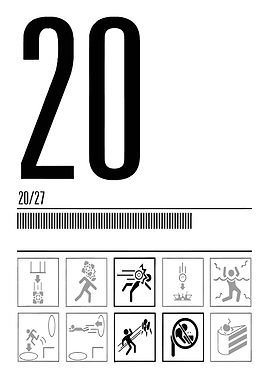 Portal 20/27 Test Chamber Sign