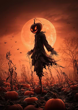 Halloween Scarecrow Pumpkin Patch