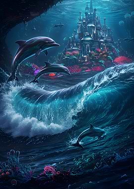 Underwater Kingdom with Dolphins