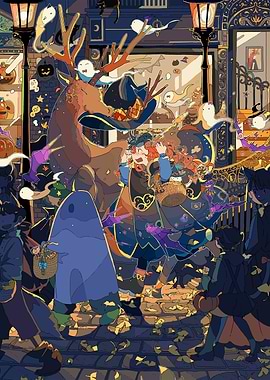 Halloween Night Trick-or-Treating Adventure