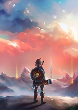 Link Gazing at Hyrule Castle