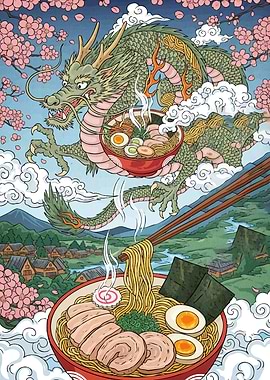 Dragon and Ramen Bowl