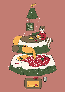 Cozy Christmas Kotatsu Scene