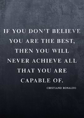 Cristiano Ronaldo Inspirational Quote Poster
