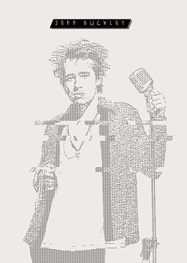 Jeff Buckley ASCII Art Portrait