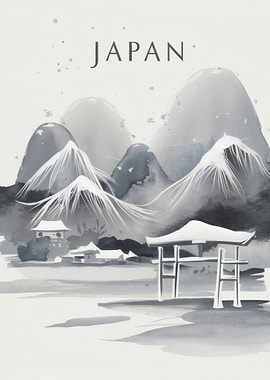 Japan Landscape in Winter