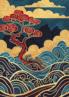 Elegant Japanese Landscape