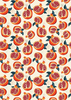 Pomegranate Fruit Pattern