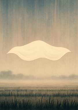 Minimalist Landscape with Cloud Blanket