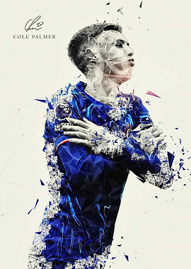 Cole Palmer Abstract Digital Art Portrait