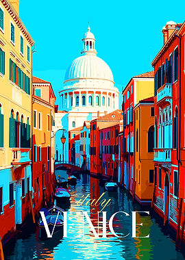 Venice Italy Canal Colorful Architecture