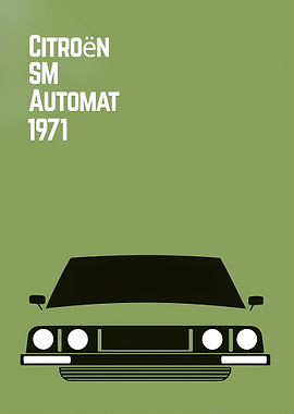 Citroën SM Automat 1971 Minimalist Poster