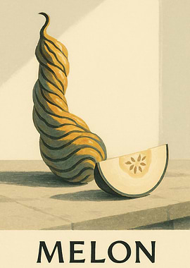 Quirky Melon Still Life