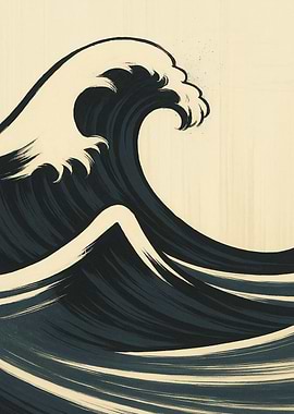 Stylized Ocean Wave Illustration