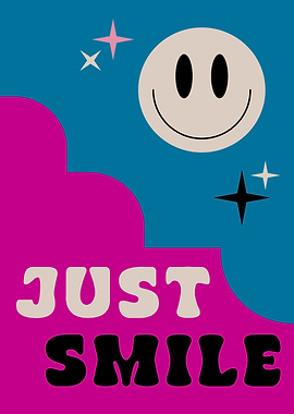 Just Smile Retro Graphic