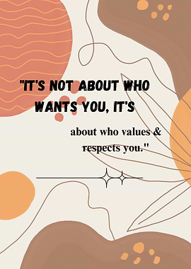 Inspirational Quote with Abstract Shapes