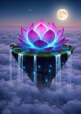 Floating Island with Lotus Flower