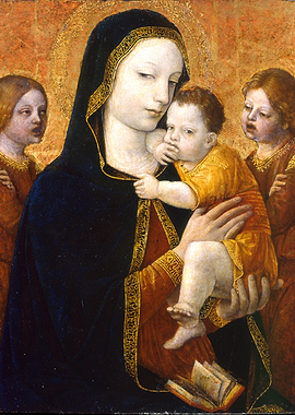Madonna and Child with Angels Painting