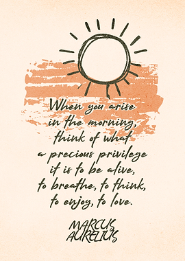 Marcus Aurelius Quote - Morning Inspiration