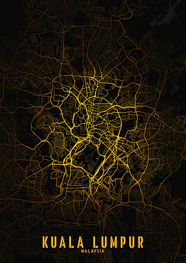 Kuala Lumpur Golden City Map