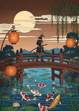 Samurai Bridge Koi Fish