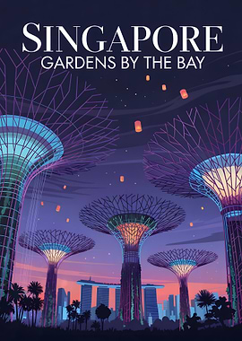 Singapore Gardens by the Bay Illustration