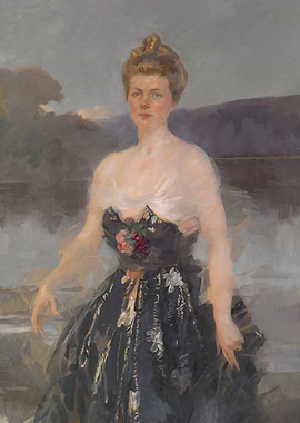 Elegant Woman Portrait Painting