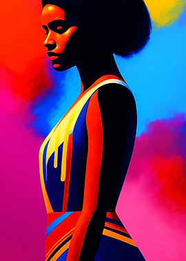 Colorful Woman Portrait