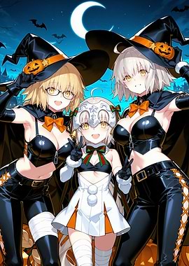 Anime Halloween Witch Costume Party